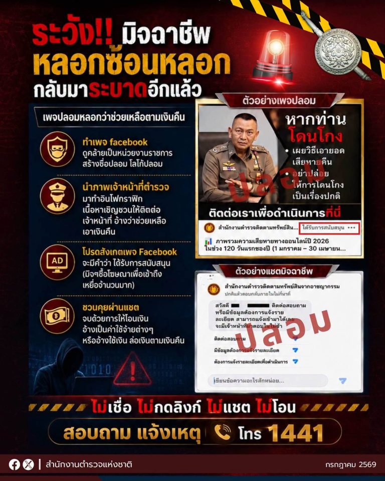 เตือนภัย! แก๊งคอลเซนเตอร์ กลับมาระบาดอีกแล้ว